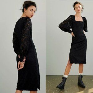 NWT ANTHROPOLOGIE Dolly Lace Midi Dress